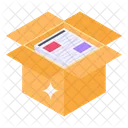 Newspaper Packaging Parcel Filling Cardboard Icon