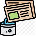 Newspaper Tricks Water Pouring Icon