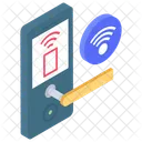 Contactless Lock Nfc Lock Security Wifi Icon