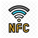 신호 NFC 기술 아이콘
