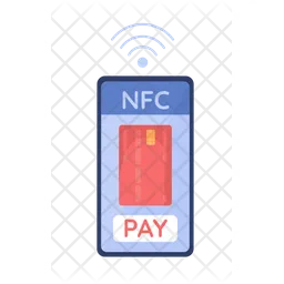 NFC signal on cellphone  Icon