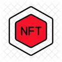 Nft Token Cadeia De Blocos Ícone