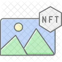 Nft 아트 섀드 글로우 아이콘