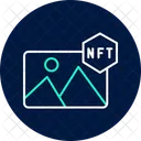 Nft Art Neon Glow Icon