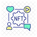 Nft Social Media Connection Icon