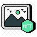 Nft Landscape Non Fungible Token Cryptocurrency Icon