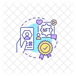 NFT on social media concept  Icon