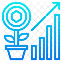 NFT-Wachstumsdiagramm  Symbol