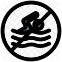 Schwimmen verboten  Symbol