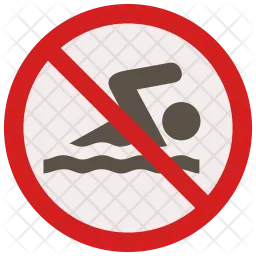 Schwimmen verboten  Symbol