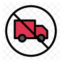 Nicht zugelassener LKW  Symbol