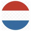 Niederlande Flagge Kreis Symbol