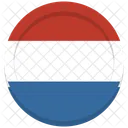 Niederlande Flagge Kreis Symbol