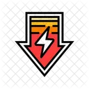 Niedrige Spannung Laden Symbol