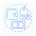 Niedrige Kosten Benutzer Zugang Symbol