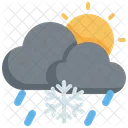 Sol Nube Copo De Nieve Icon