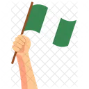 Nigeria Hand Holding Nation Symbol Icon