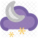 Night Moon Snow Icon