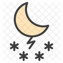Night Moon Snow Icon
