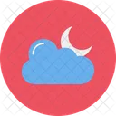 Cloud Moon Crescent Icon