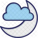 Weather Cloud Moon Icon