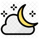 Moon Wind Cloudy Icon