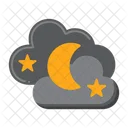 Night Cloud Moon Night Icon