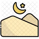 Night Desert Nature Icon