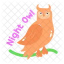 Night Bird Night Owl Cute Owl Icon