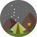 Night Camp Camp Tent Icon