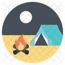 Night Camping Outdoor Icon