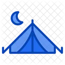 캠핑 캠프 텐트 모험 휴가 야외 밤 아이콘