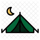 Camping Camp Tent Adventure Vacation Outdoor Night Icon