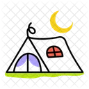 Night Camping Night Campsite Tent Icon