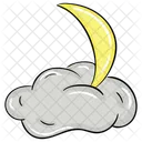 Night Cloud Night View Cloudy Moon Icon
