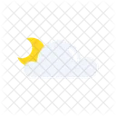 Night Cloudy Cloudy Windy Cloudy Icon