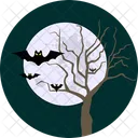 Night Haunted Tree Branches Hallowee Icon