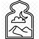 Night Moon Mosque Icon