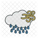 Cloudy Wind Weather Sun Icon