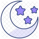 Night Sky With Stars Stars Moon Icon