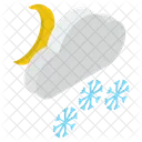 Snowfall Snowstorm Hail Weather Icon