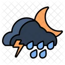 Night Thunderstorm Clouds Icon
