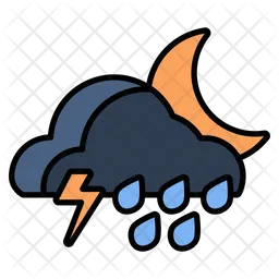 Night thunderstorm clouds  Icon