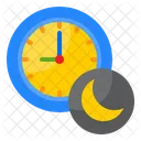 Night Time Time Clock Icon