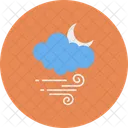 Cloud Moon Wind Icon