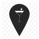 Nightclub cocktail bar map pinpoint  Symbol