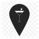 Nightclub cocktail bar map pinpoint  Symbol