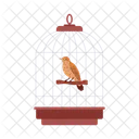 Nightingale Bird Brown Icon