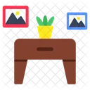 Side Table Nightstand Furniture Icon