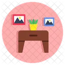 Side Table Nightstand Furniture Icon